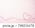 赤い糸を使ったハートモチーフのかわいいデザイン素材 79653478