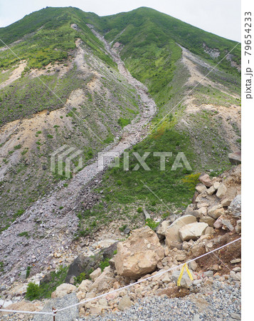 諏蛾守越分岐から見た三俣山 大分県玖珠郡九重町田野 諏蛾守越分岐から見た三俣山 大分県玖珠郡九重町田野 79654233