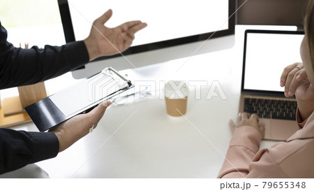 Startup business team working on their new project in modern office. Startup business team working on their new project in modern office. 79655348