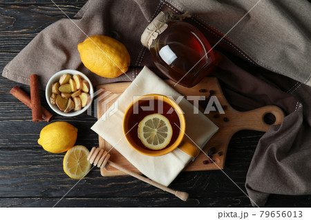 Concept of alternative cold treatment, top view Concept of alternative cold treatment, top view 79656013