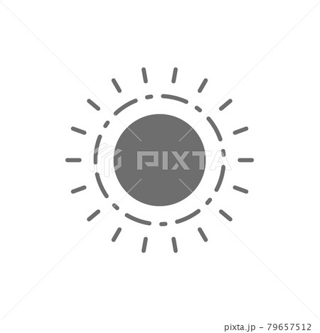 Sun, heat, summer grey icon. Isolated on white background 79657512