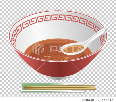 食後のラーメンどんぶり 79657712