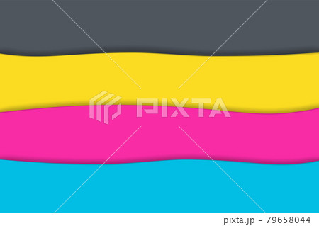 CMYK ink in Paper cut style with layers. CMYK ink in Paper cut style with layers. 79658044
