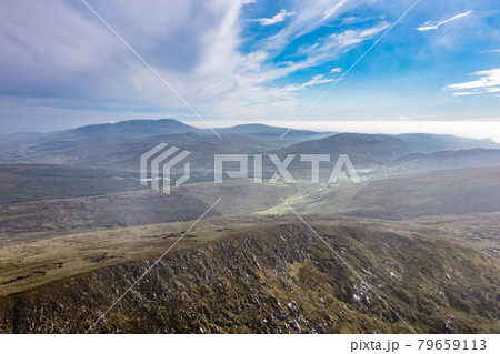 Aerial view of Slieve Tooey by Ardara in County Donegal - Ireland 79659113