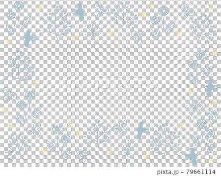 青と黄色の北欧フレーム 79661114