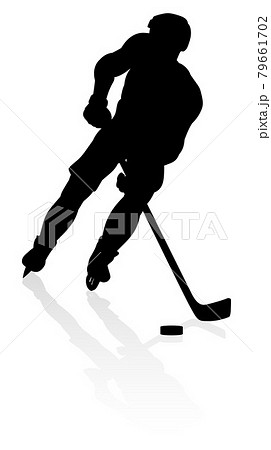 Ice Hockey Player Silhouette 79661702