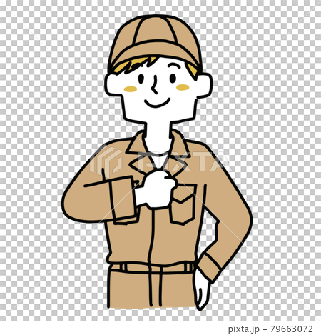 任せて、と胸を叩く便利屋の男性 任せて、と胸を叩く便利屋の男性 79663072