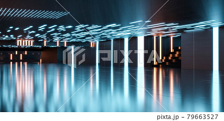 digital technology surface interior 3d render illustration 79663527