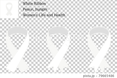 White ribbon set 3 patterns - Stock Illustration [79665486] - PIXTA