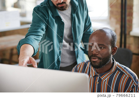 Business people working on computer 79666211