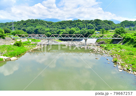 大久保橋/千曲川より下流方面を望む(長野県小諸市)【2021.6】 大久保橋/千曲川より下流方面を望む(長野県小諸市)【2021.6】 79667257