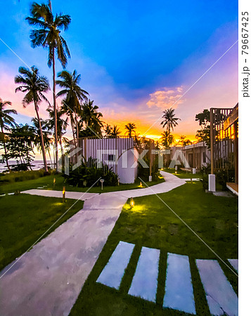 hideout beach sunset in Koh Kood, Trat, Thailand 79667425
