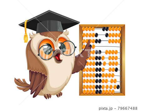 Owl in graduation cap. Back to school 79667488