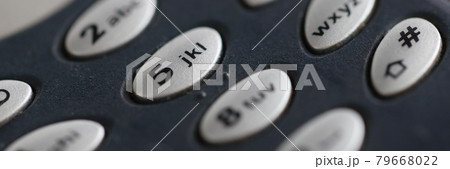 Closeup of buttons on mobile phone keyboard 79668022