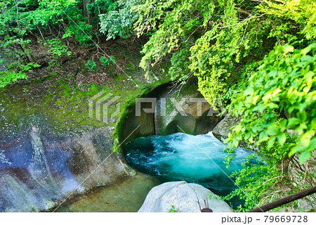 滑床渓谷の甌穴(おうけつ)1 滑床渓谷の甌穴(おうけつ)1 79669728