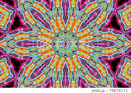 Abstract bright concentric multicolored pattern 79670171