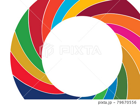 Sdgs 持続可能な開発目標の円形イメージフレームのイラスト素材