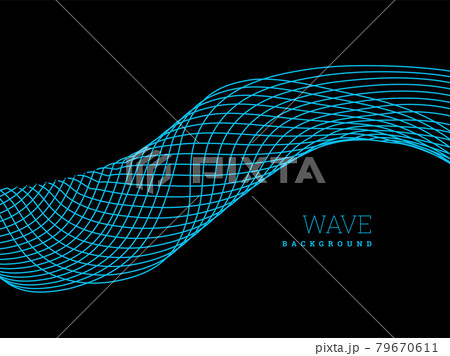 Abstract waves from lines. Blend design. Vector illustration 79670611