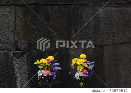 東京浅草・浅草寺境内・聖観世音菩薩像の供花 東京浅草・浅草寺境内・聖観世音菩薩像の供花 79670612
