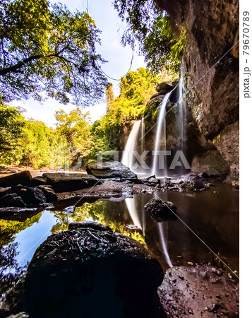 Haew Suwat Waterfall in Khao Yai National Park in Nakhon Ratchasima, Thailand 79670789