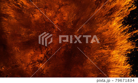 3D rendering of a colorful explosion. Bright colors and fiery color transitions during the blast wave 79671834