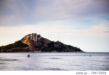 Suan Son Pradipat Beach at sunset in Prachuap Khiri Khan, Thailand 79672608
