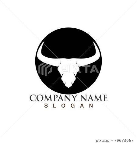 Bull horn devil  logo vector  image 79673667