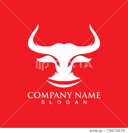 Bull horn devil logo vector image Bull horn devil logo vector image 79673679