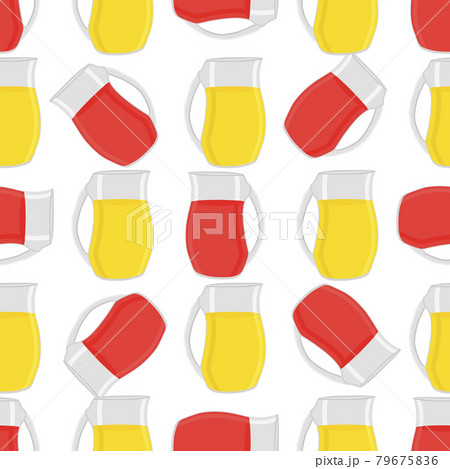 Illustration on theme big colored lemonade in glass jug Illustration on theme big colored lemonade in glass jug 79675836