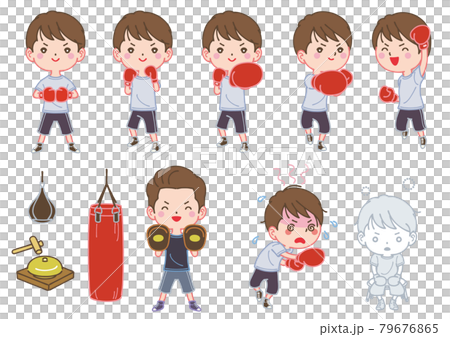 拳擊/boxercise 插圖男性 79676865