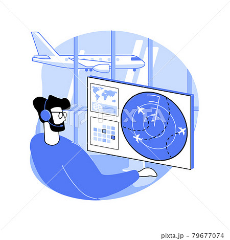 Air traffic control abstract concept vector illustration. 79677074