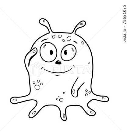 Cute Slime Monster for Kids Coloring Book - Stock Illustration [79681035] -  PIXTA