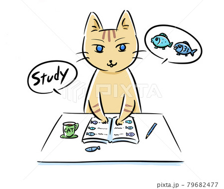 study hard cat