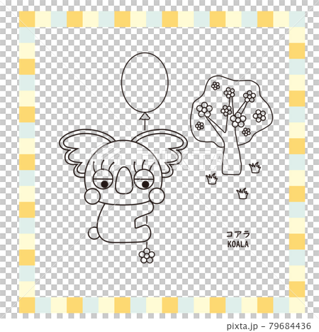 可愛動物系列線描無尾熊 79684436