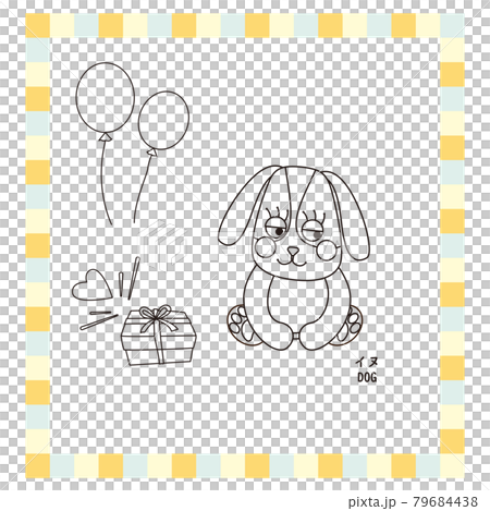 可愛動物系列線描狗 79684438