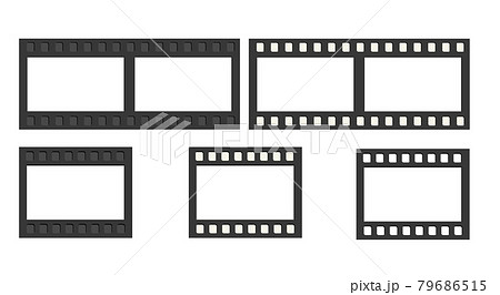 Negative Film Style Frame ネガフィルム風フレームのイラスト素材