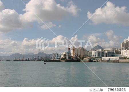 the coast at  Yau Tong, hong kong  19 Sept 2005 79686898