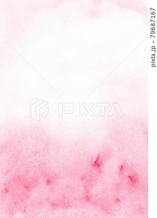水彩で描いたピンクの花畑のような背景のイラスト素材