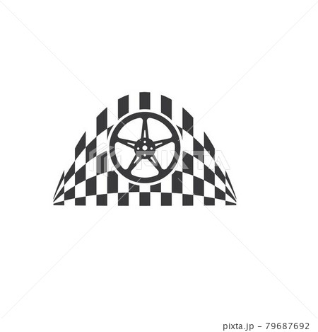 racing flag icon of automotif illustration vector 79687692