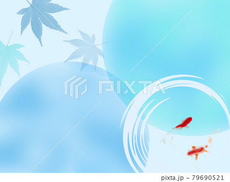 夏 暑中見舞い 水面 金魚 波紋 水 フレーム 盛夏 夏 暑中見舞い 水面 金魚 波紋 水 フレーム 盛夏 79690521