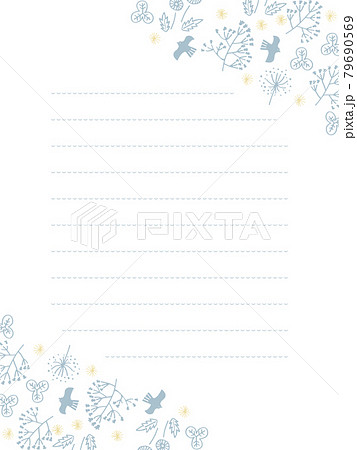 青と黄色の北欧お手紙フレーム 青と黄色の北欧お手紙フレーム 79690569