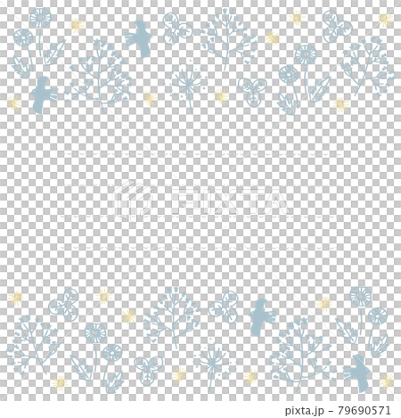 藍色和黃色北歐字母框架 79690571