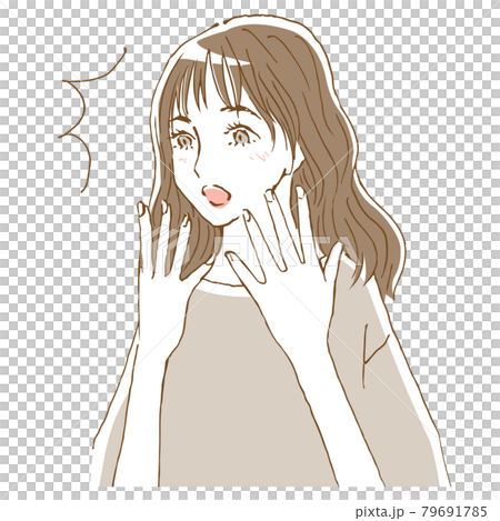 woman_facial_expression_stock_驚き woman_facial_expression_stock_驚き 79691785