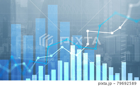 Stock market forex trading graph and candlestick chart 79692589