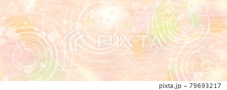 水面に暖色系グラデーションが映り込んだ背景イラスト 79693217