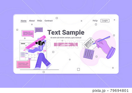 businesswoman planning day scheduling appointment in online calendar app agenda meeting plan time management 79694801