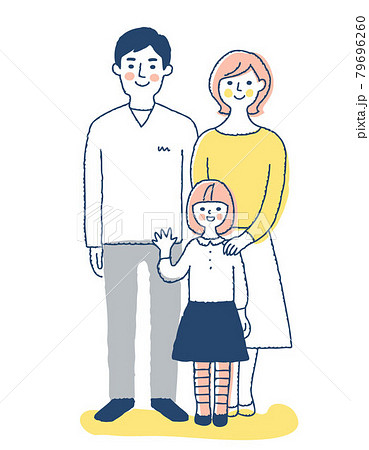 親子 3人家族 親子 3人家族 79696260