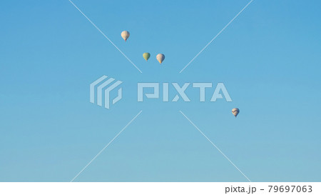 Colorful balloons at sunrise in Cappadocia. Turkey. 79697063