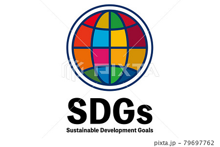 SDGs、17目標の所定色による地球のアイコン・ロゴ 79697762