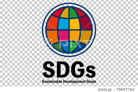 SDGs、17目標の所定色による地球のアイコン・ロゴ 79697762